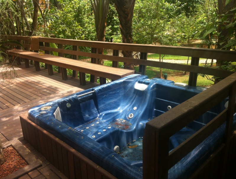 Deck de Madeira Ecológica para Spa Preço Monte Carmelo - Deck para Spa
