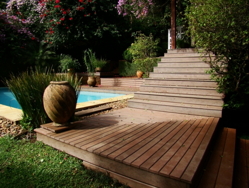 Deck para Piscinas Jardim América - Deck de Madeira para Piscina