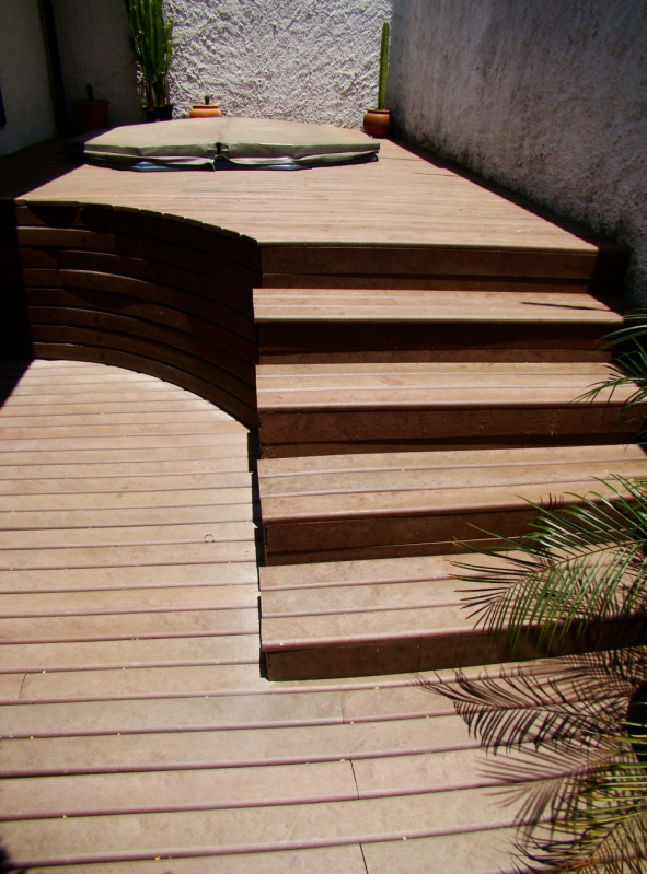 Deck PVC Imitando Madeira Preço Parque Peruche - Deck de PVC para Jardim