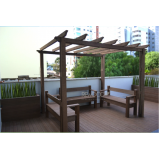 banco de madeira para varanda preço Vila Buarque