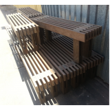cadeira de madeira ecológica de jardim Torres Tibagy