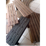 cadeira de madeira plástica de jardim preço Taubaté