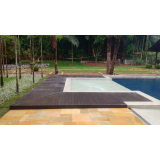 deck de madeira plástica para piscina preço Parque do Carmo