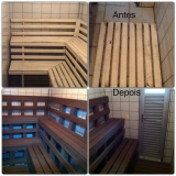 deck de madeira plástica para sauna Itaim