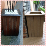 lixeira de madeira plástica para jardim Vila Buarque