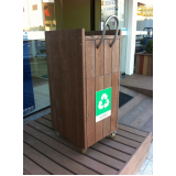 quanto custa lixeira de madeira ecológica para jardim Jabaquara